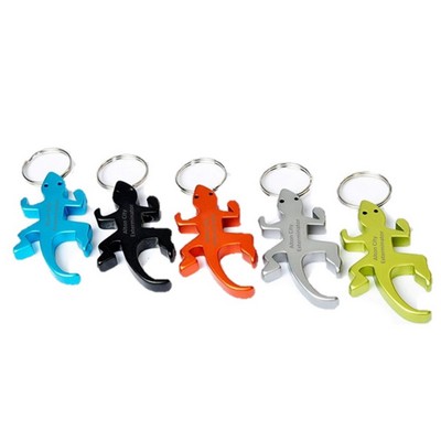 Lizard Shaped Bottle Opener w/Keychain