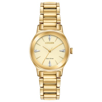 Citizen Ladies' Eco-Drive Axiom Diamond Watch, Gold-tone