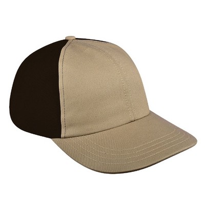 USA Made Contrast Back Brushed Dad Cap w/Hook & Loop Closure