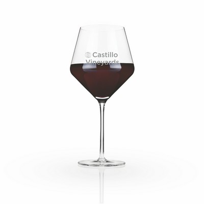 Angled Crystal Burgundy Glasses by Viski®