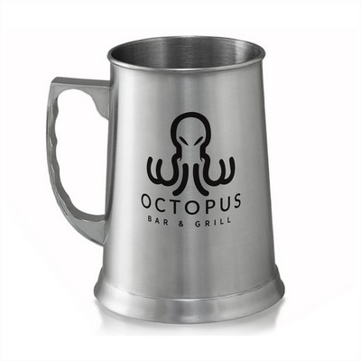 13.5 oz. Stainless Steel Beer Stein Mug (1 Color Imprint)