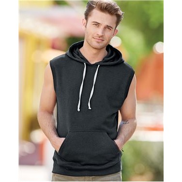 J. America Triblend Sleeveless Hooded Sweatshirt