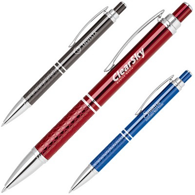 Aluminum click action ballpoint pen