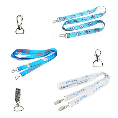 Polyester Lanyard With Dual Clips