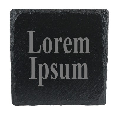 Slate Square Coated Coaster (Set of 4)