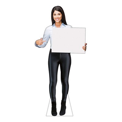 Directional Assistant Cardboard Cutout Stand Up| Standee Picture Poster Photo Print 5 Feet Tall