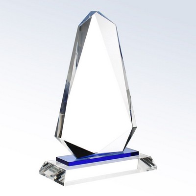 Blue Inspiration Optic Crystal Award - Large