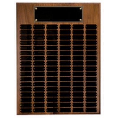 102 Black Plate Walnut Finish Completed Perpetual Plaque