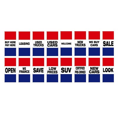 Single Face Horizontal Slogan Drape Flags