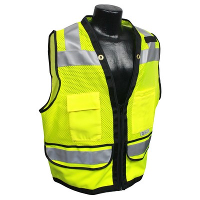 SV59-2 Type R Class 2 Heavy Duty Surveyor Yellow Safety Vest