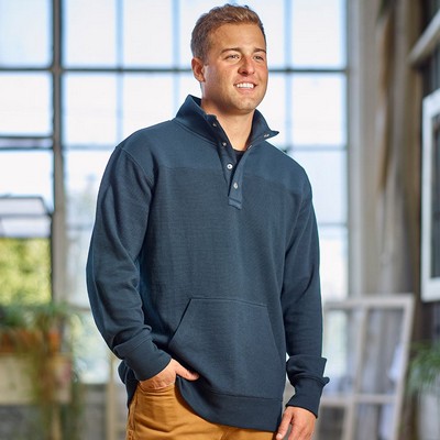 Ripple Fleece Snap Pullover