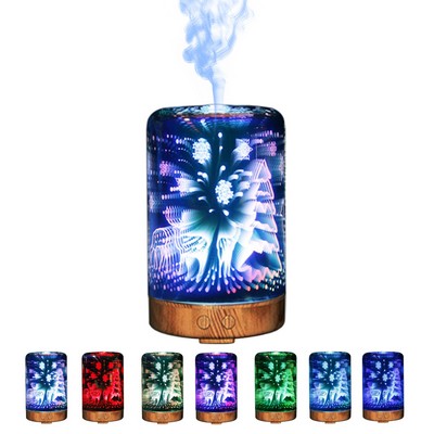 7 Colorful Ultrasonic 3D Aromatherapy Humidifier