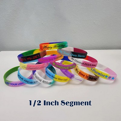 1/2'' Segmented Silicone Wristband