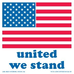 United We Stand Labels - 4" x 4"