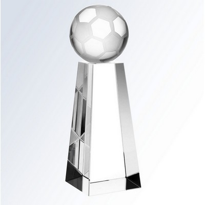 Crystal Championship Soccer Trophy, Small (2-3/8"x6")