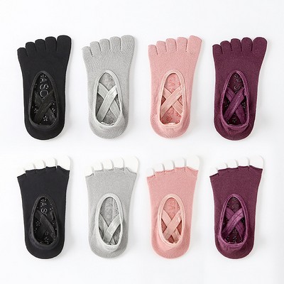 Yoga Socks for Women with Grip & Non Slip Toeless Half Toe Socks