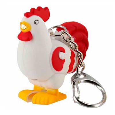 Rooster Light LED Sound Keychain