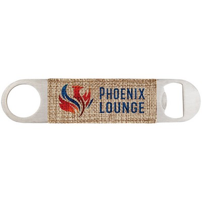 1.5" x 7" - Burlap Grip Steel Bottle Opener