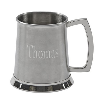 Stainless Steel Matte Tankard , 4.5" H