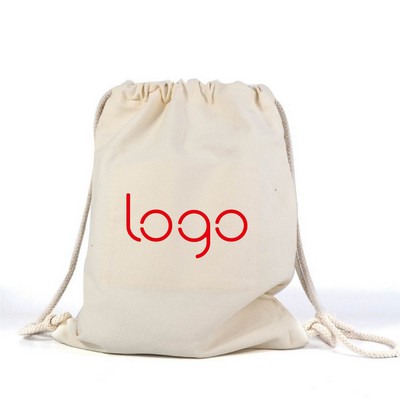 Cotton Canvas Drawstring Backpack