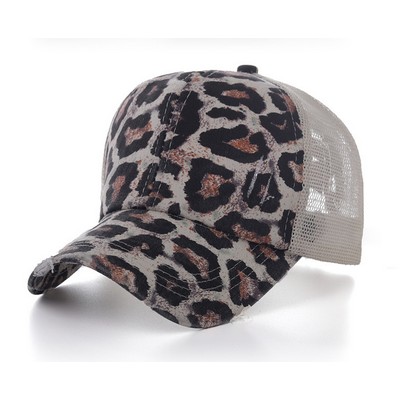 leopard print Mesh Back Cap