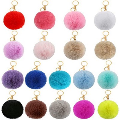 Pom Pom Keychain Accessory