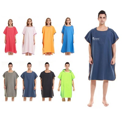 Beach Wetsuit Changing Towel Bath Robe Poncho