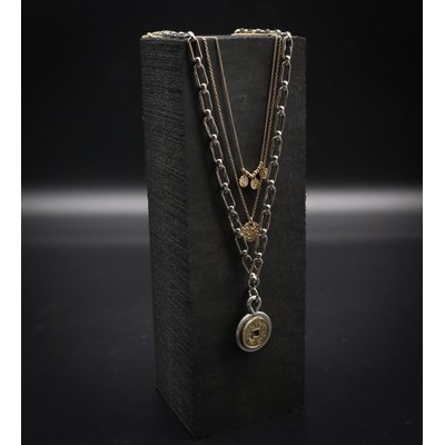 Two Tone Antiqued Coin Necklace