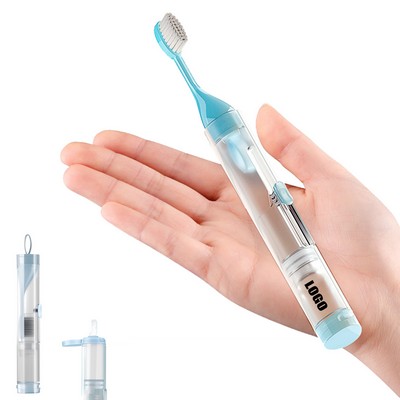 Travel Toothbrush w/Toothpaste Dispenser