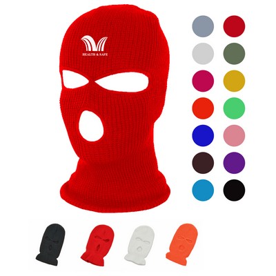 3-Hole Knitted Full Face Cover/Ski Gaiter