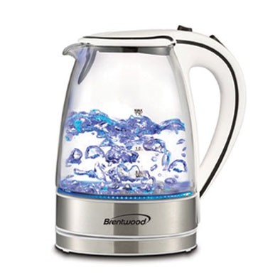 1.8 Quart White Glass Kettle