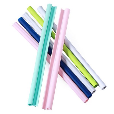 Detachable reusable silicone drink straw