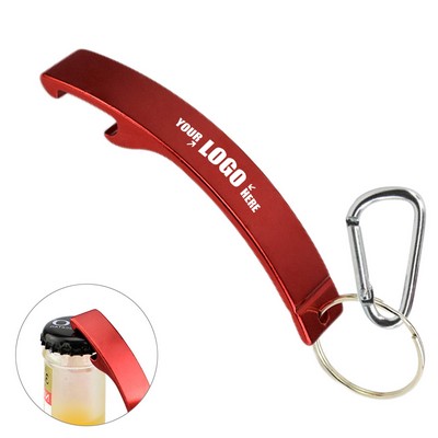 Arc Shaped Aluminum Bottle Opener Carabiner