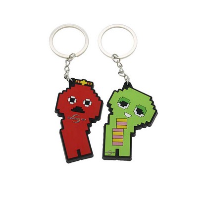 Funny Personalized Pixel Figure PVC Keychain