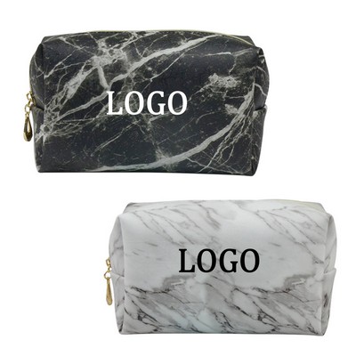 Marble Pattern PU Makeup Pouch