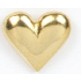 Gold Shaded Heart Stock Casting Lapel Pin