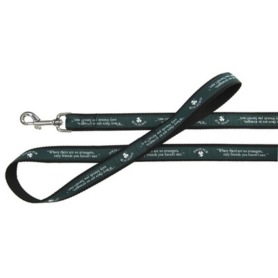 1" X 72" Woven Heavy Duty Pet Leash w/ Nickel-plated Hardware - "Elite" Weave