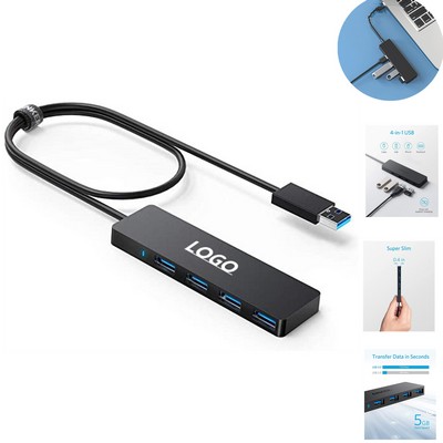 4 in 1 Ultra-Slim Data USB C 3.0 Hub