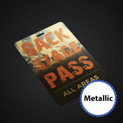 4 x 3 Std Event Badge-Metallic