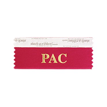 Pac Stk A Rbn Maroon Ribbon Gold Imprint