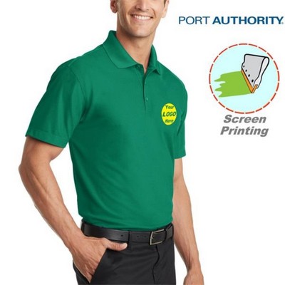 Port Authority Dry Zone Grid Polo w/ Screen Print 4.28 oz.