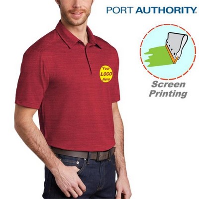 Port Authority Stretch Heather Polo w/ Screen Print 5.2 oz.