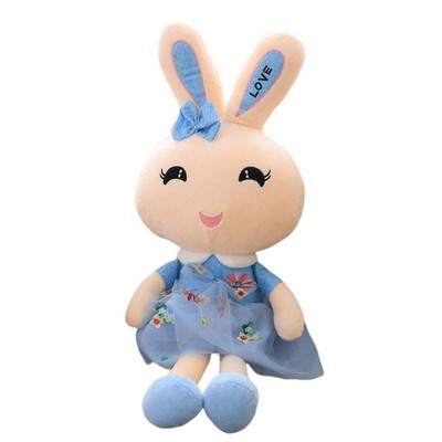 15.5" Short Plush Rabbit With Wedding Dress