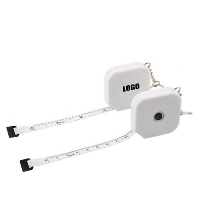 Elegant Square Shaped Tape Ruler Keychain