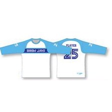 3/4 Sleeve Baseball Jersey w/Center Striped Logo