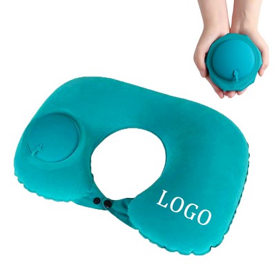 Portable Press Inflatable U-Shaped Pillow