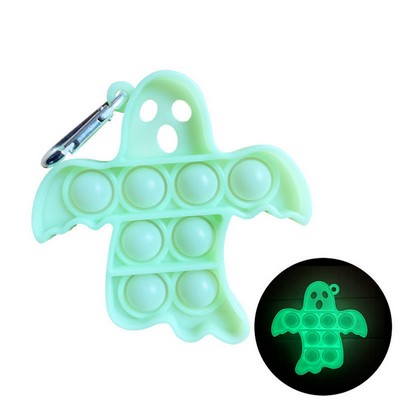 Glow in Dark Push Pop Bubble Toy Keychain