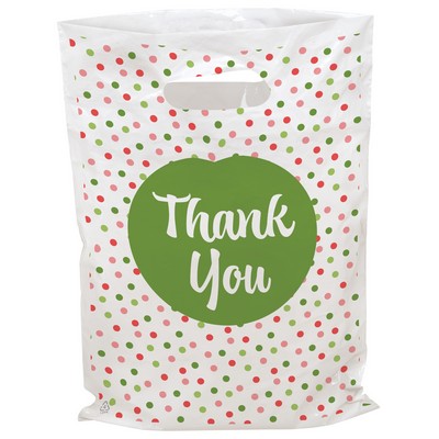 Polka Dots Seasonal Designer Full-color Plastic Bag 7.5" x 9"