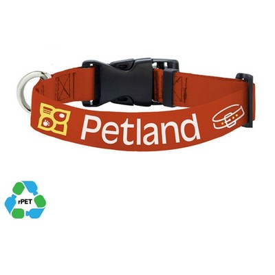 5/8"W x 14"L Eco-friendly rPET Polyester Pet Collar w/ Buckle Release