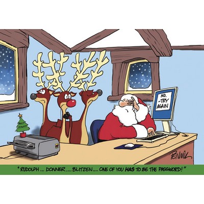 Santa Forgot His Password Greeting Card